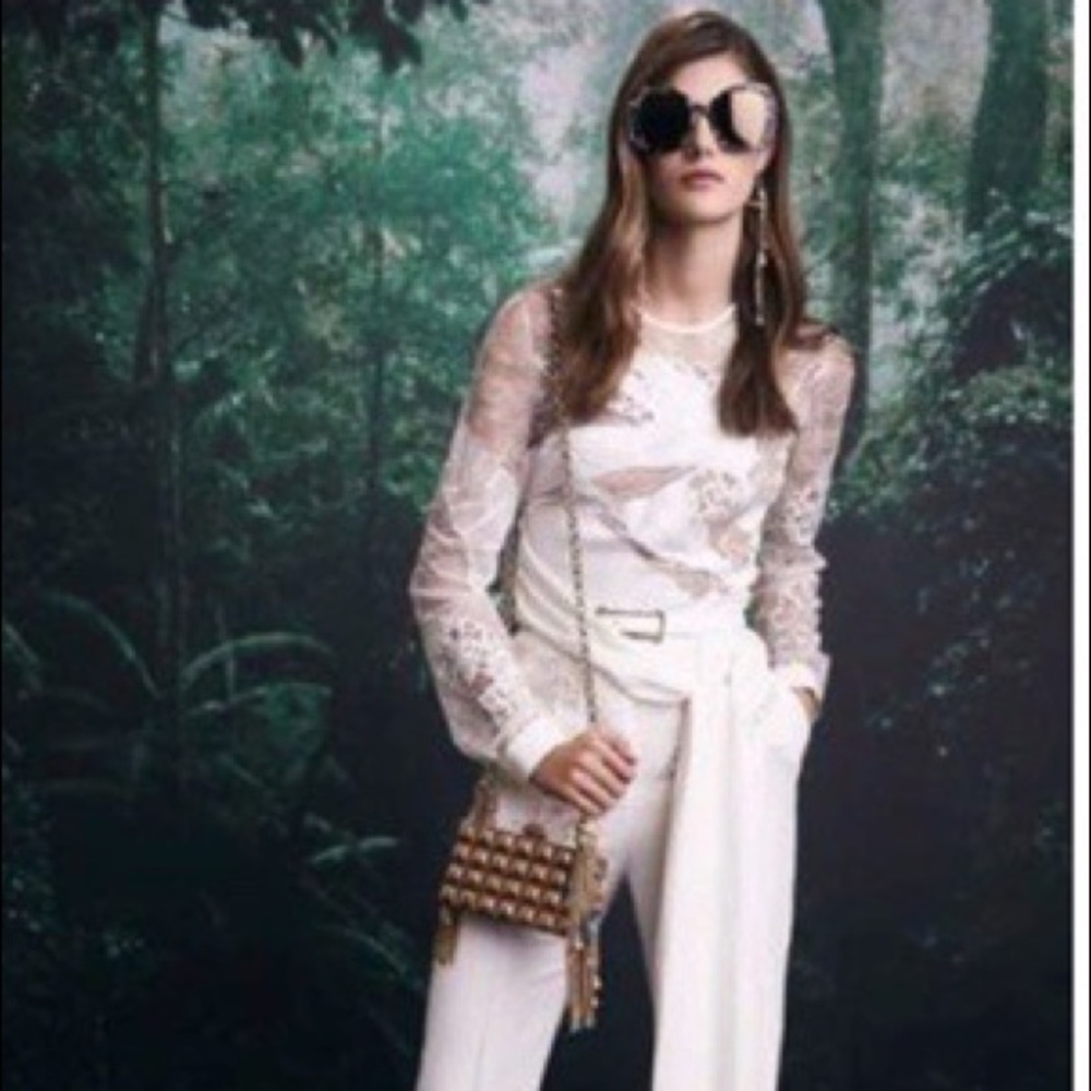 NEW Elie Saab Lace Insert Jumpsuits